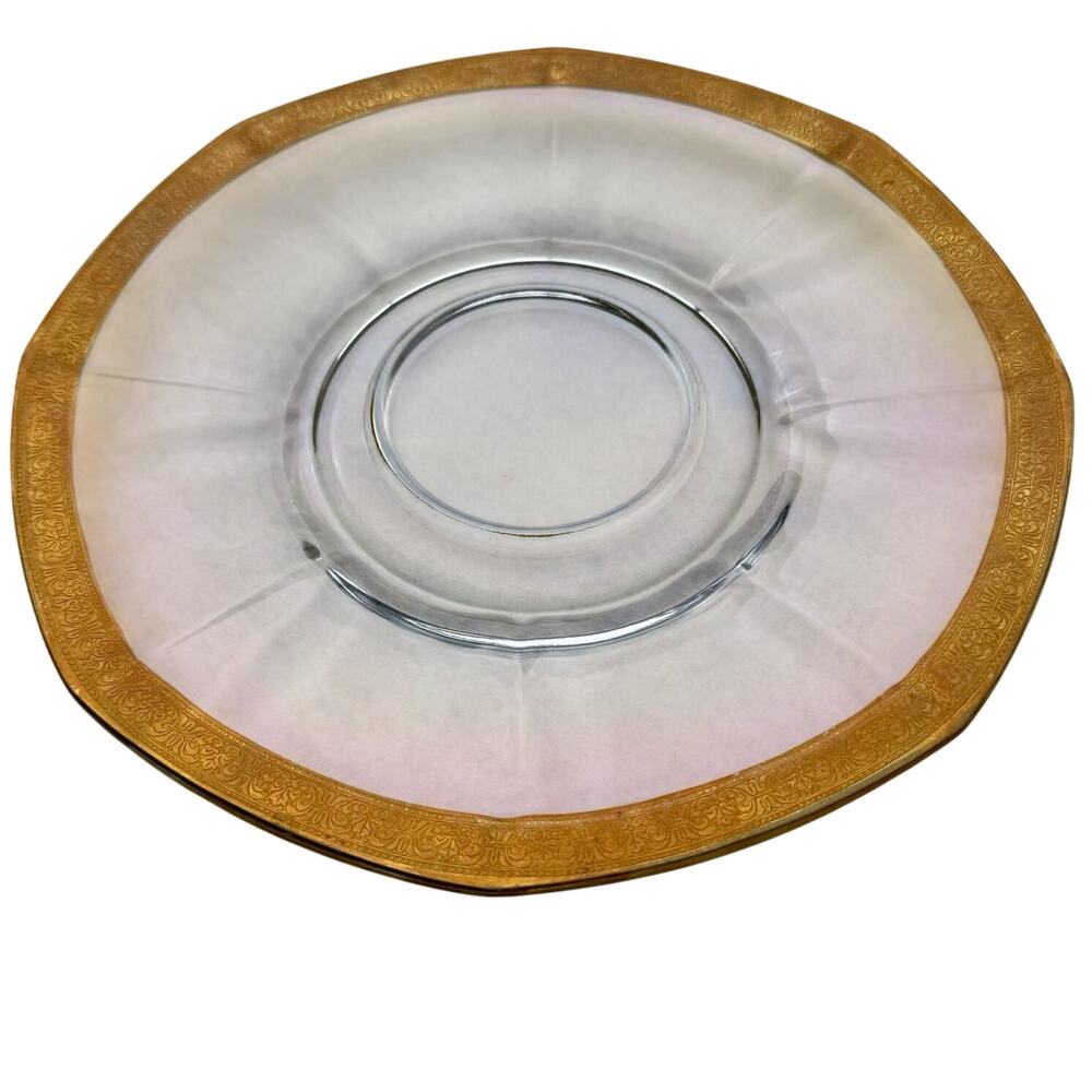 vintage Tiffin Franciscan piece in the "Rambler Rose" gold encrusted glass plate